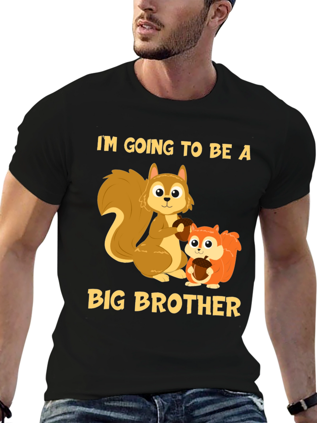 Big Brother Squirrel T-Shirt - Cute Announcement Tee