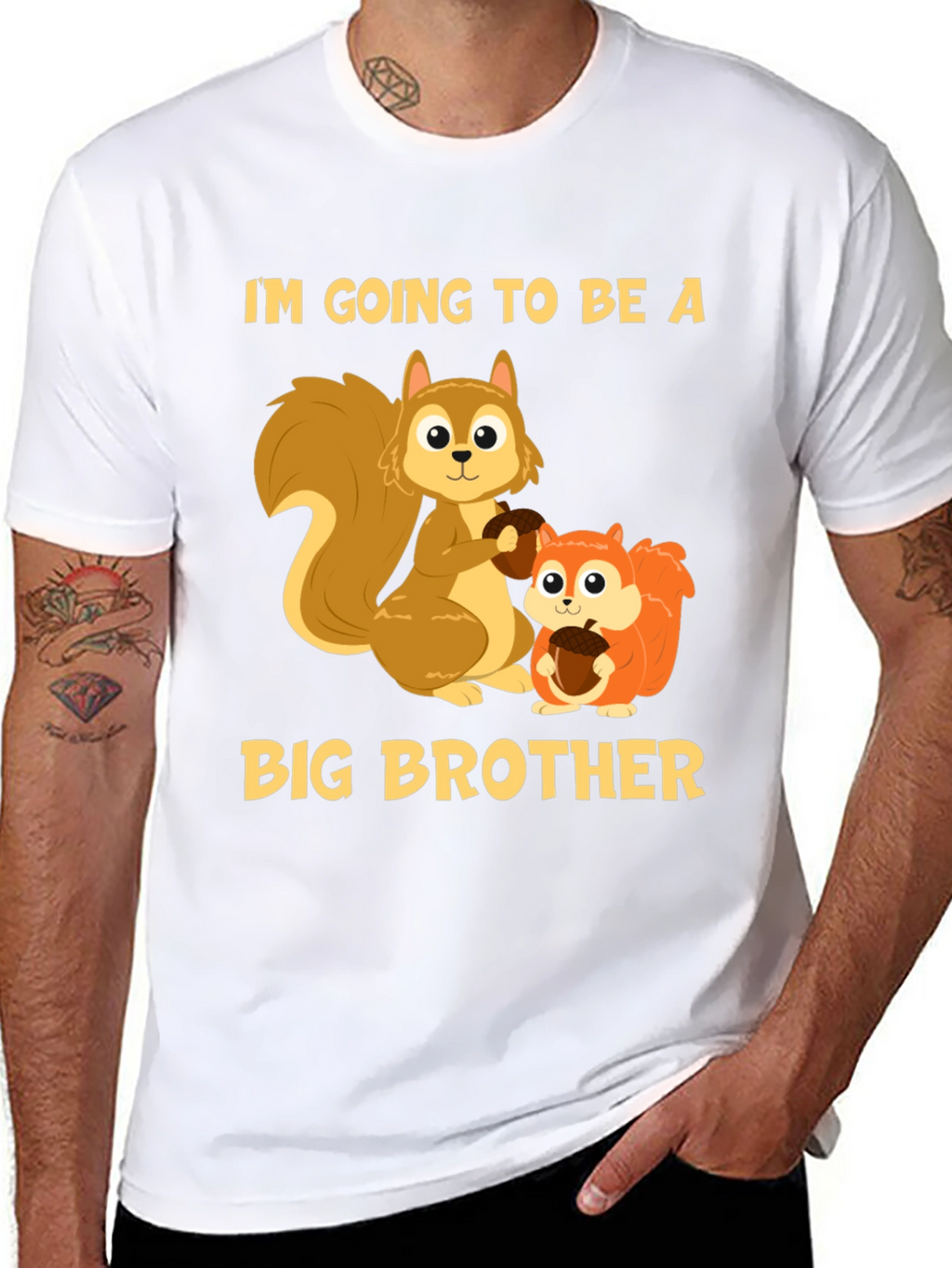 Big Brother Squirrel T-Shirt - Cute Announcement Tee