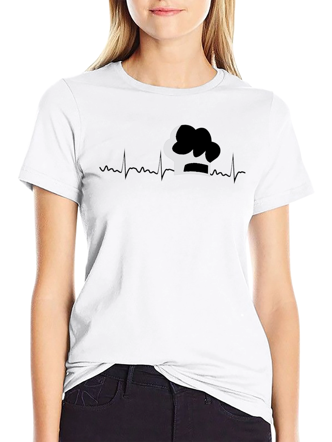 Chefs Life Tee - Heartbeat Chef Hat Graphic T-Shirt
