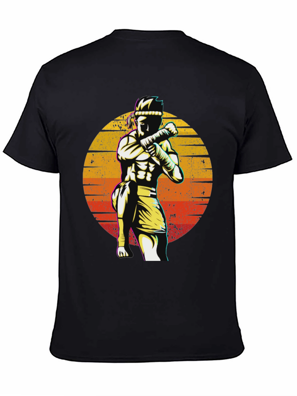 Muay Thai Sunset Graphic T-Shirt - Martial Arts Apparel
