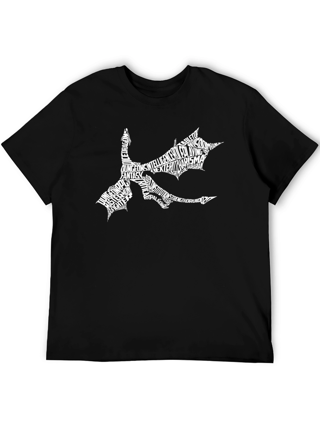 Dungeons & Dragons Typography Dragon T-Shirt