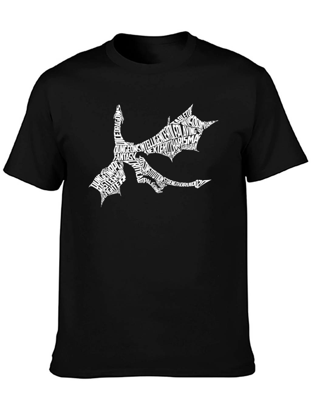 Dungeons & Dragons Typography Dragon T-Shirt