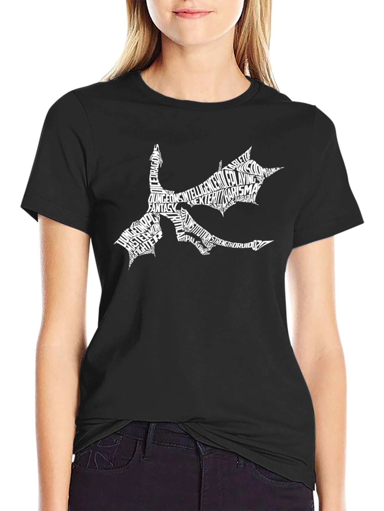 Dungeons & Dragons Typography Dragon T-Shirt