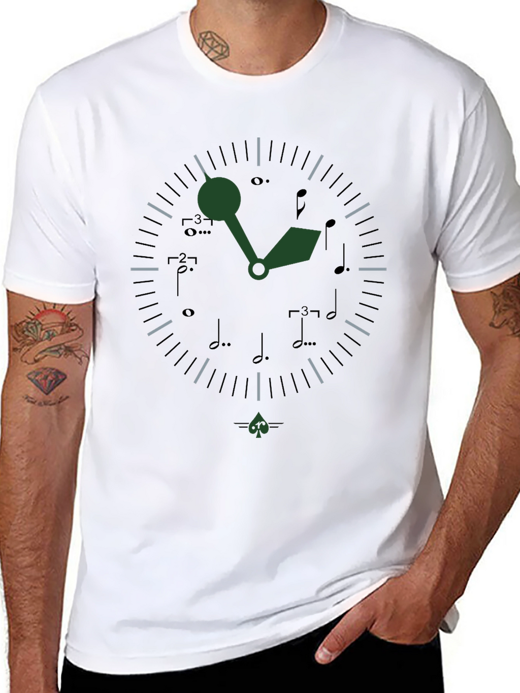 Musical Time T-Shirt - Unique Clock Design
