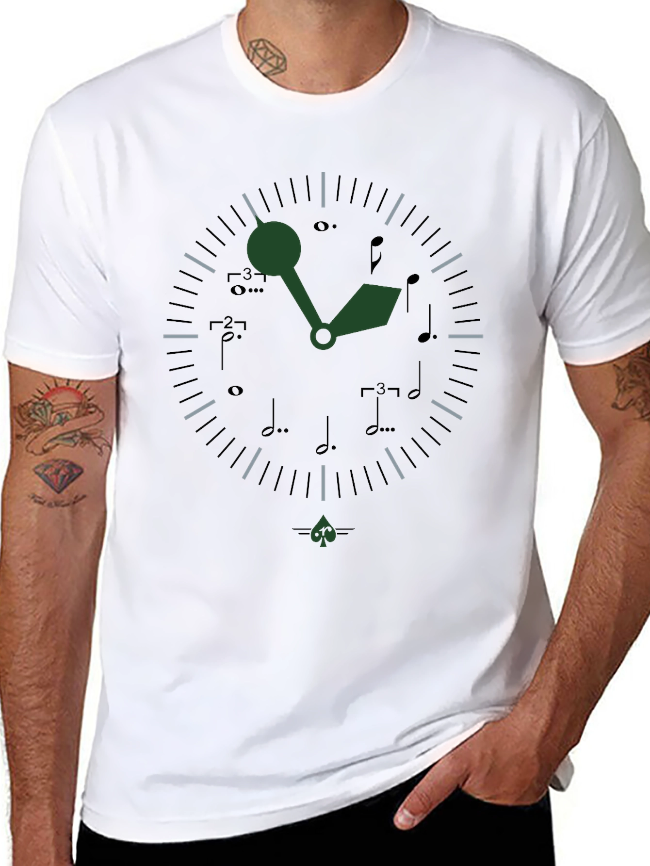Musical Time T-Shirt - Unique Clock Design