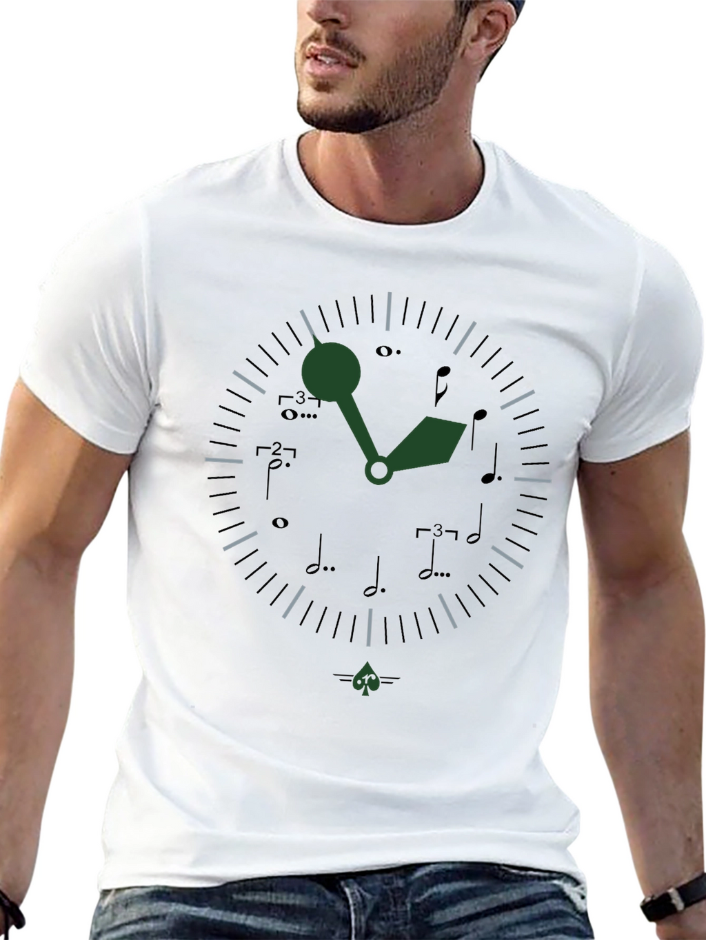 Musical Time T-Shirt - Unique Clock Design