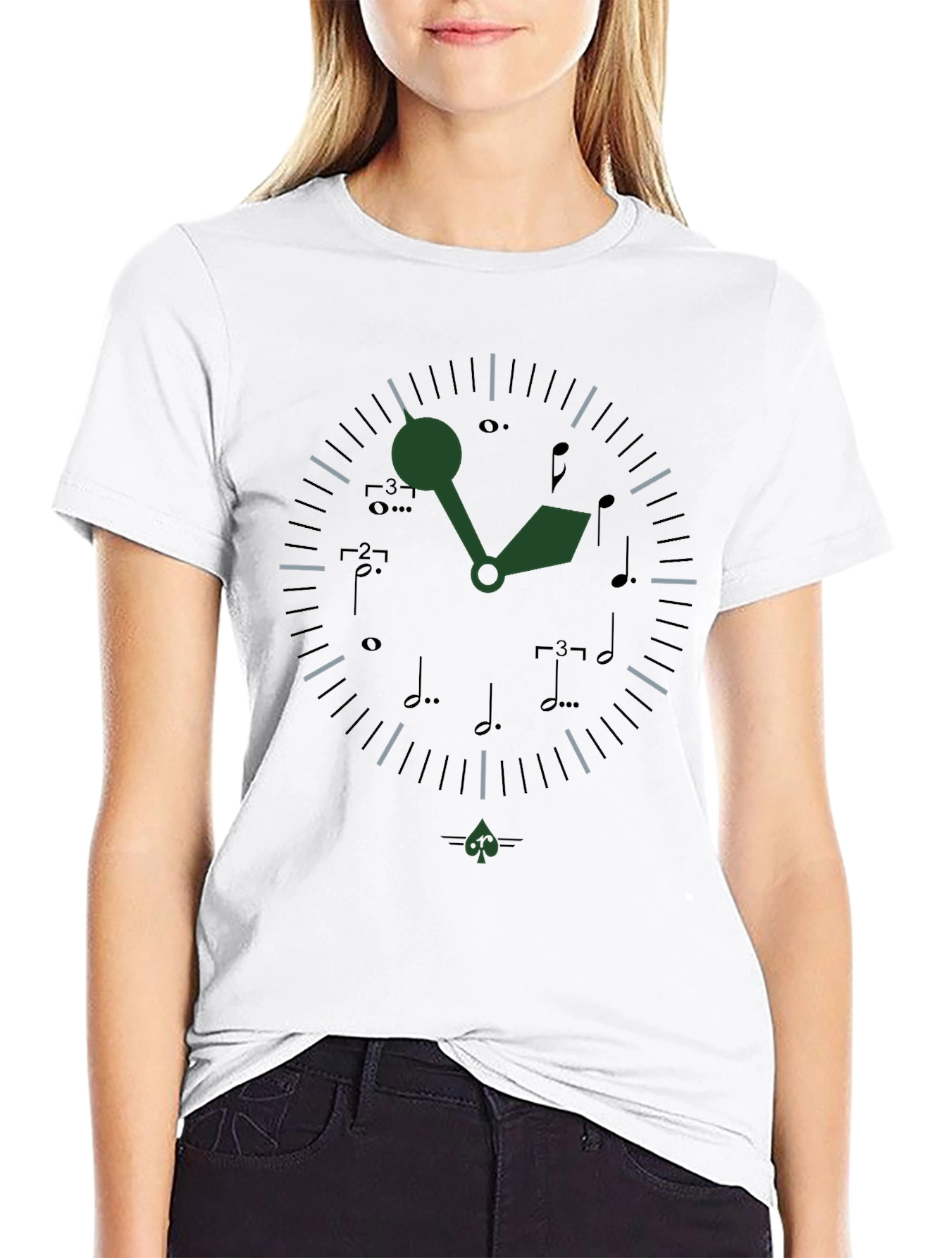 Musical Time T-Shirt - Unique Clock Design