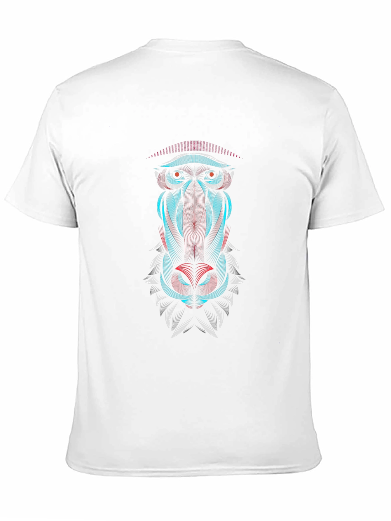 Abstract Baboon Graphic Tee - Cool Animal Design