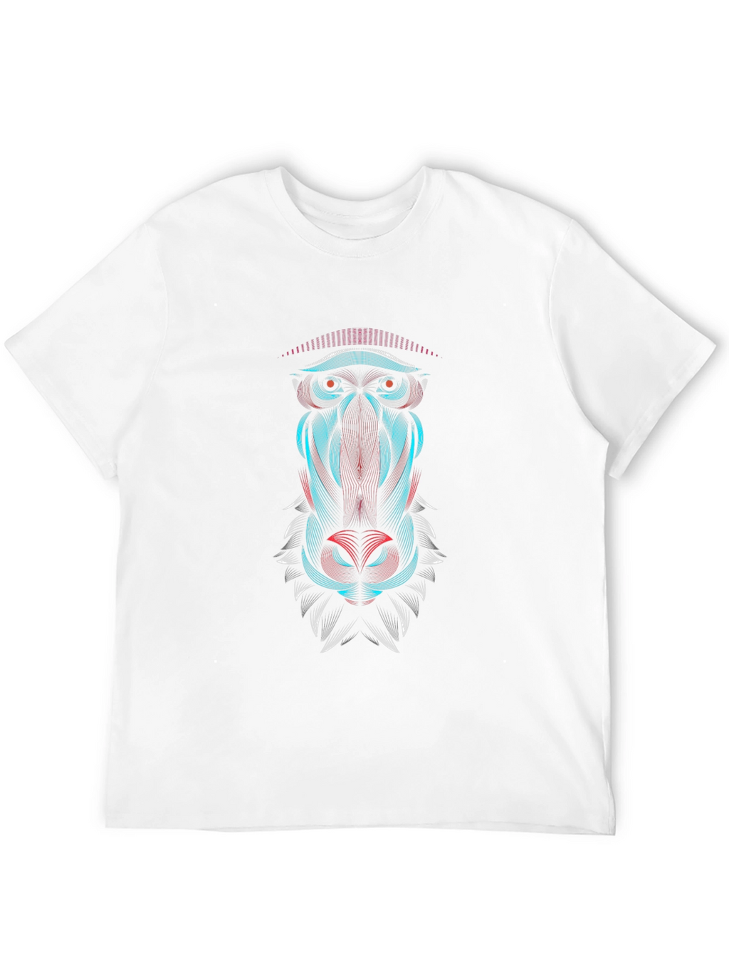 Abstract Baboon Graphic Tee - Cool Animal Design
