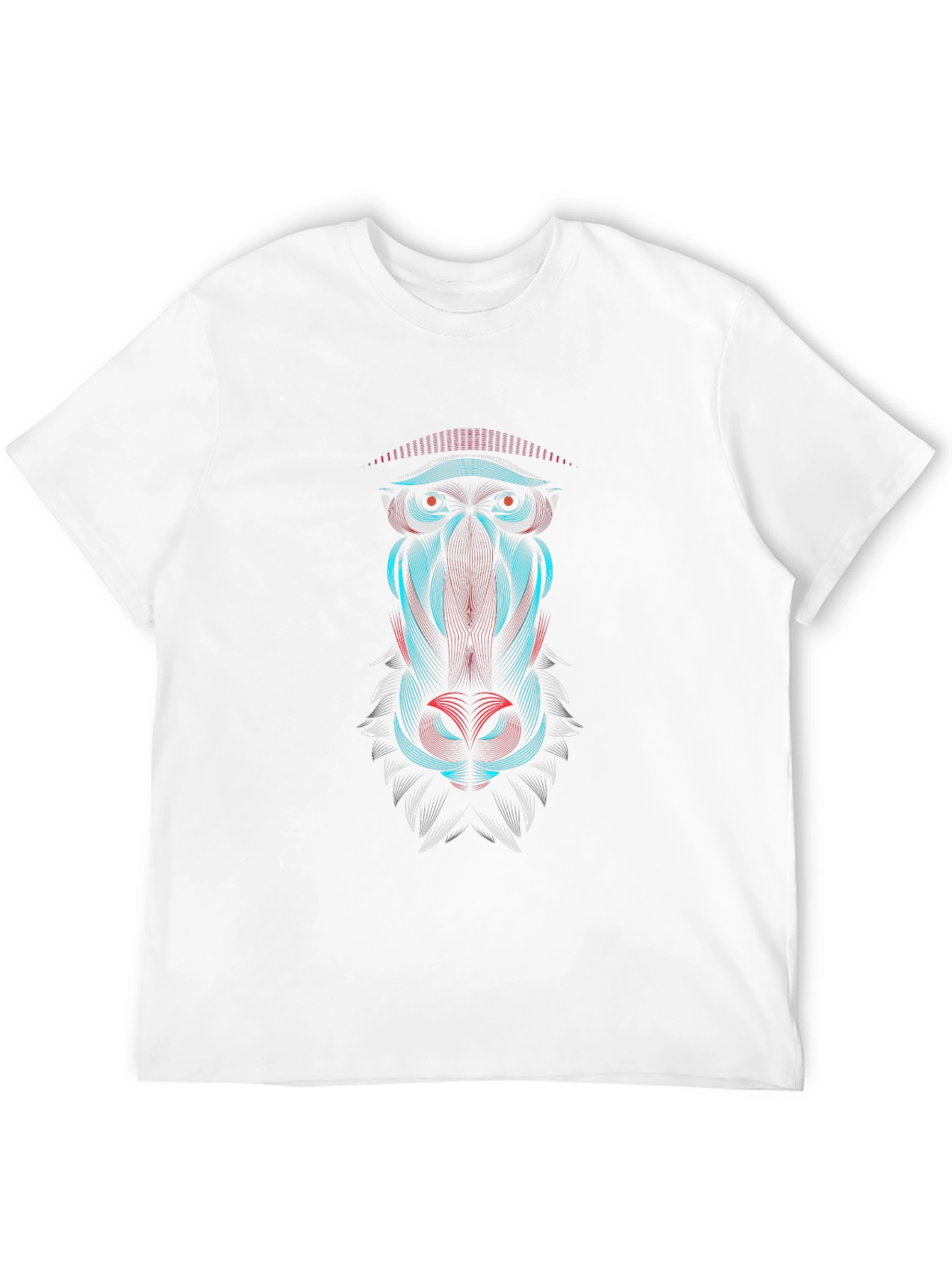 Abstract Baboon Graphic Tee - Cool Animal Design