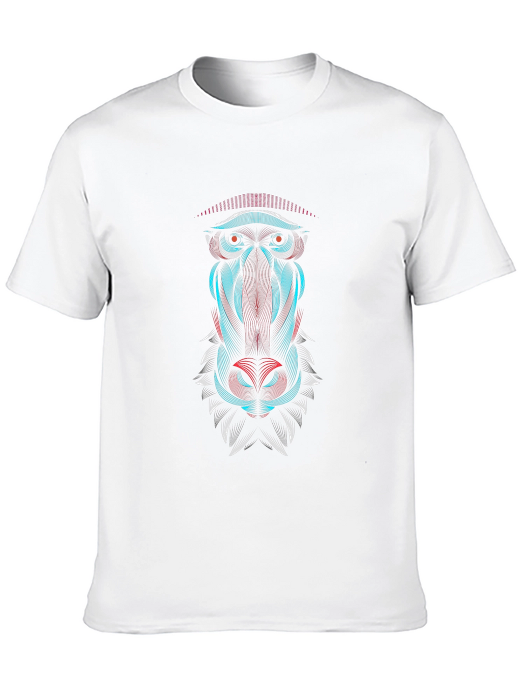 Abstract Baboon Graphic Tee - Cool Animal Design