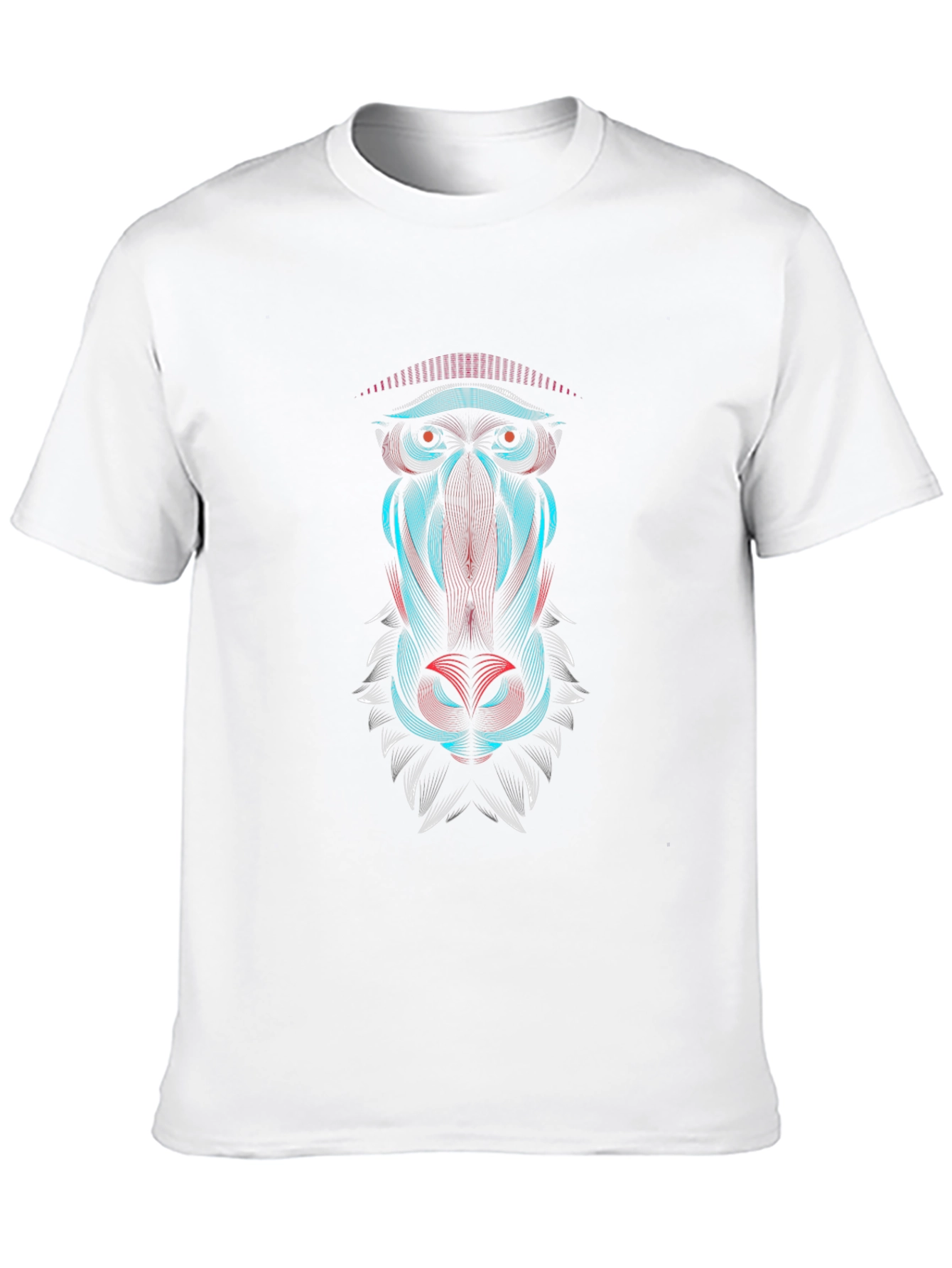 Abstract Baboon Graphic Tee - Cool Animal Design