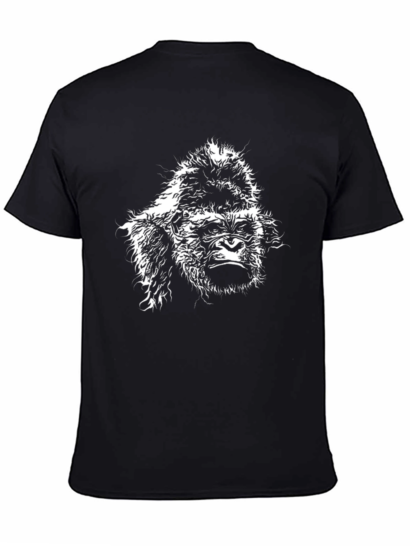 Gorilla Graphic Tee - Black Cotton T-Shirt