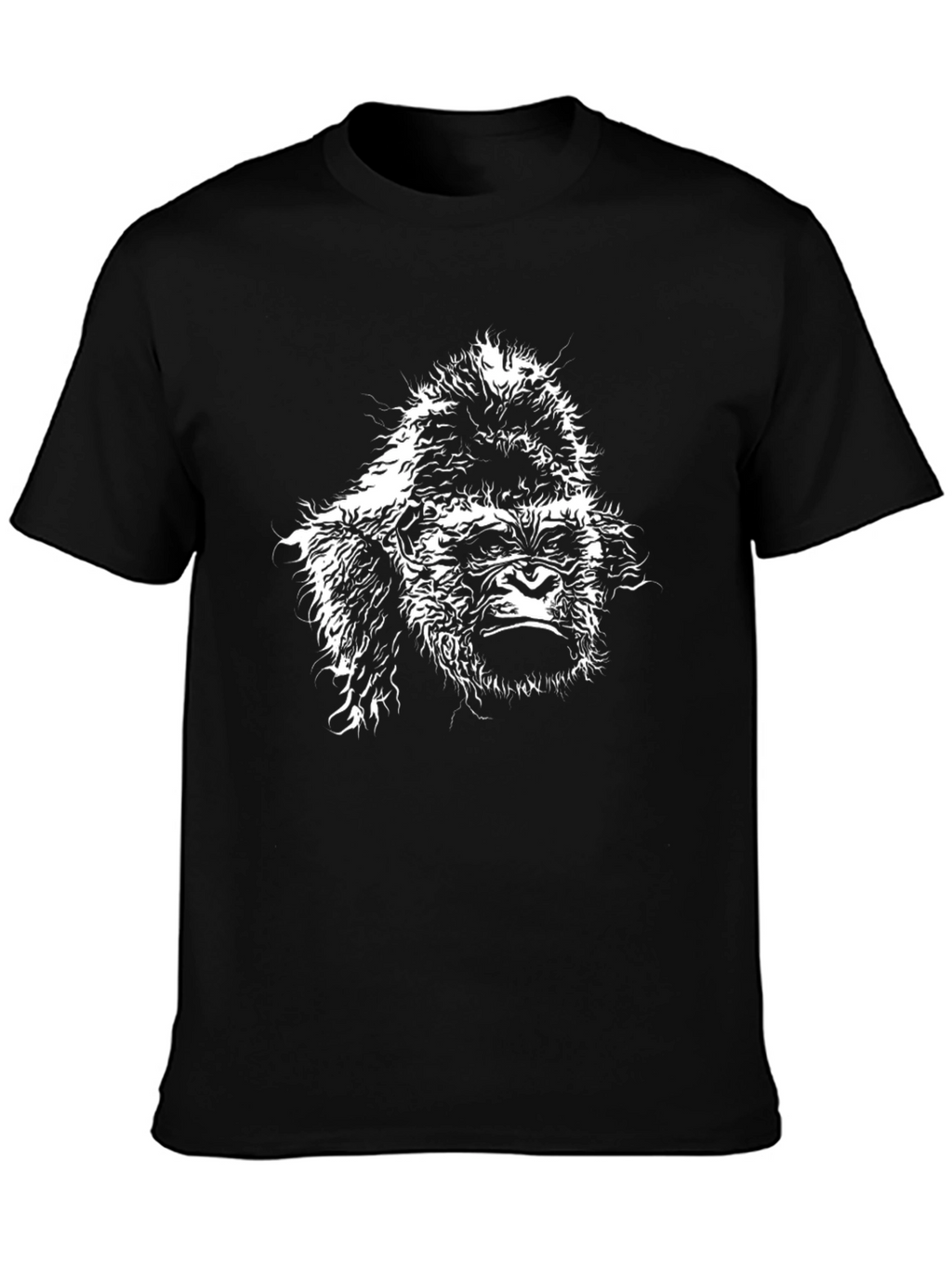 Gorilla Graphic Tee - Black Cotton T-Shirt