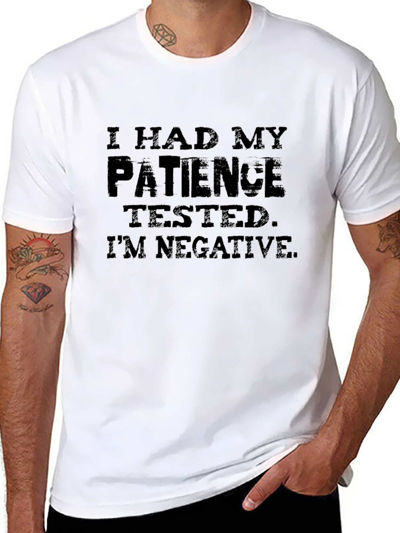 Patience Tested Negative Graphic T-Shirt