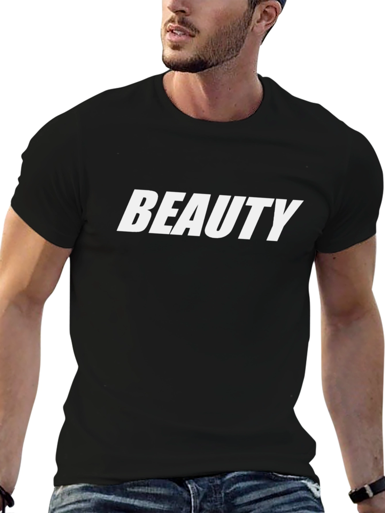 Beauty Graphic Tee - Black Short Sleeve