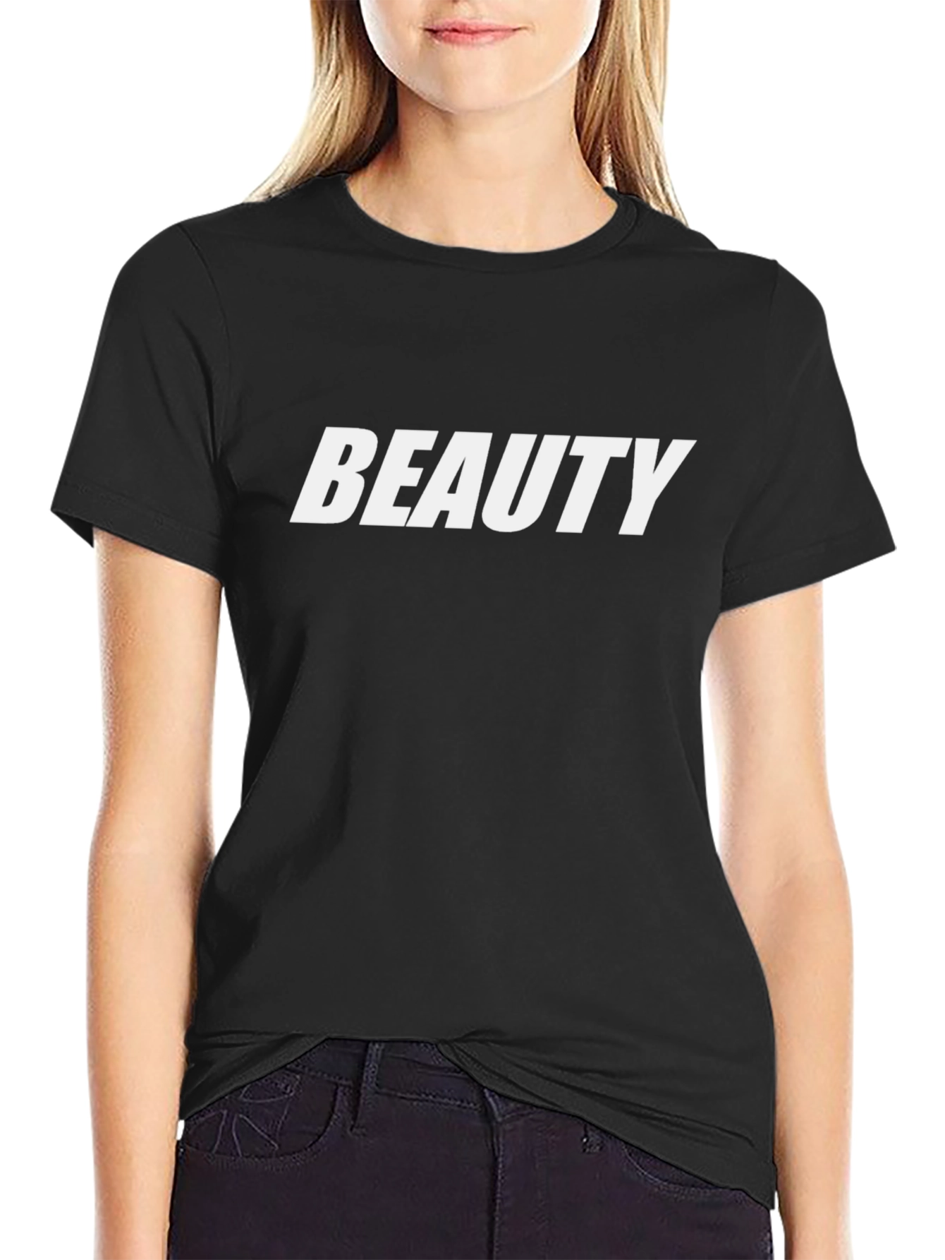 Beauty Graphic Tee - Black Short Sleeve