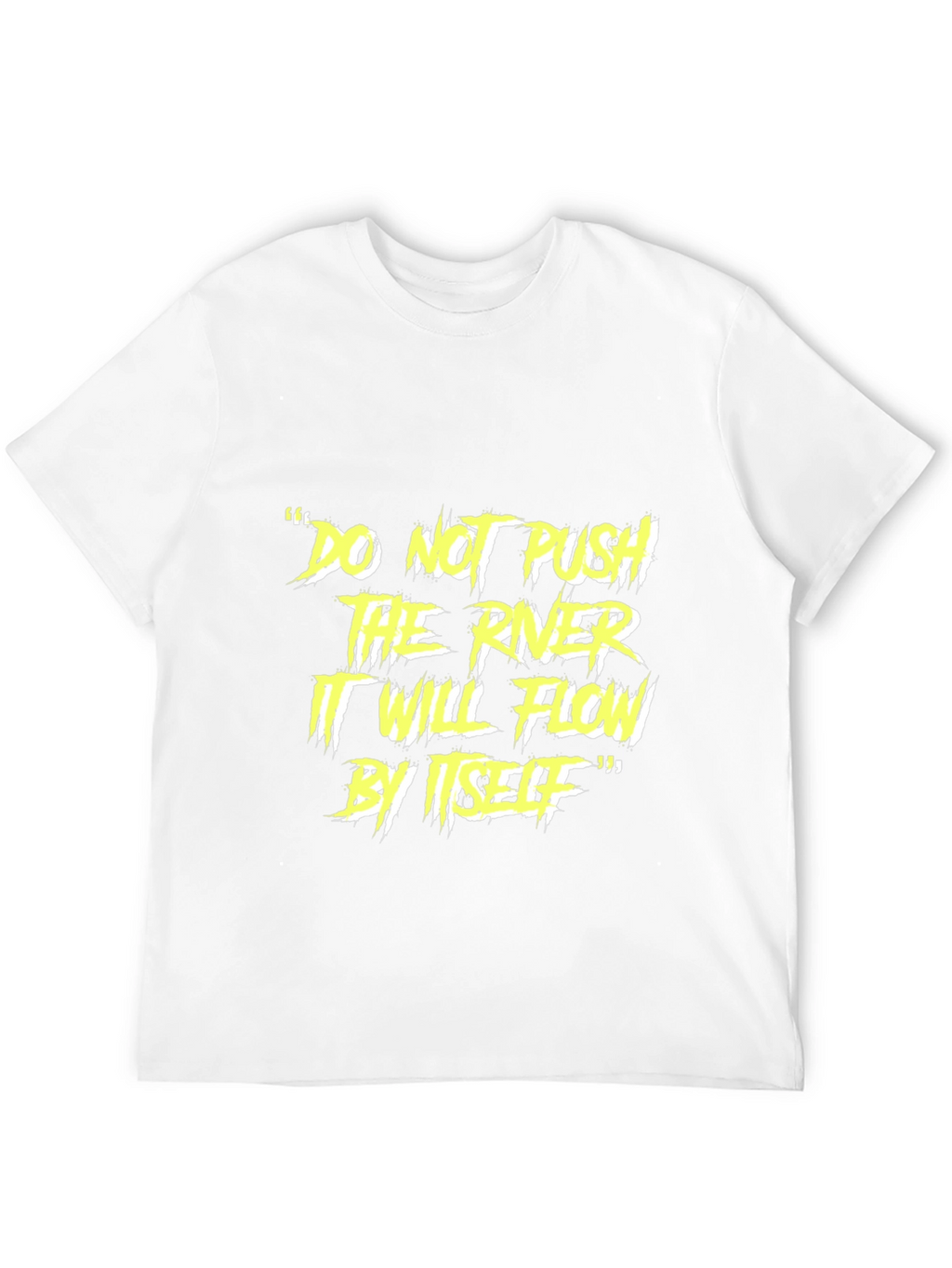 Motivational River Flow Black Graphic T-Shirt