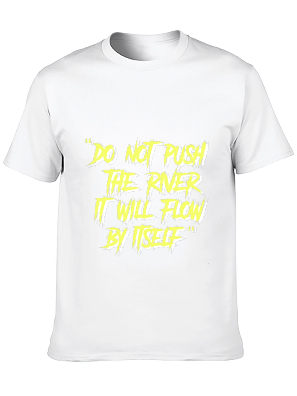 Motivational River Flow Black Graphic T-Shirt