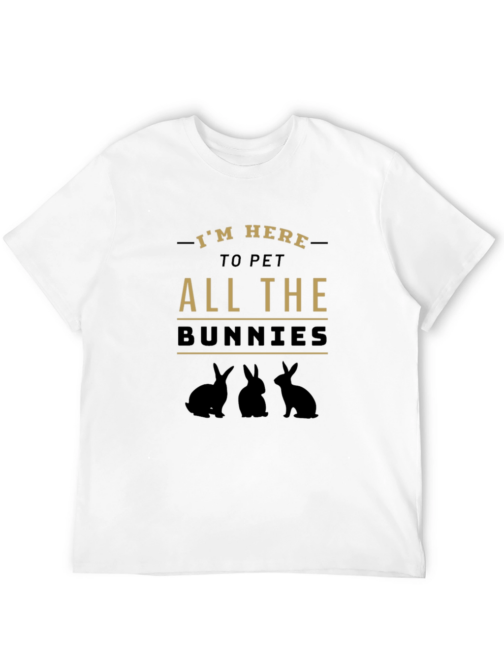 Pet All the Bunnies T-Shirt - Black Cotton Tee
