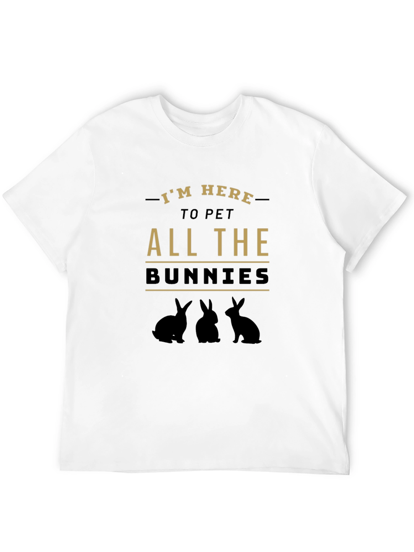 Pet All the Bunnies T-Shirt - Black Cotton Tee