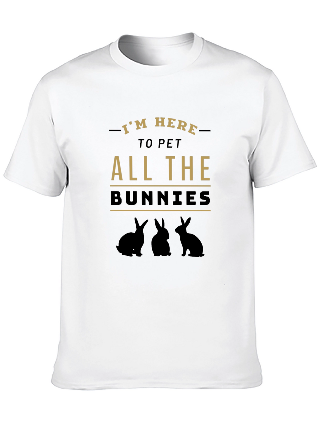 Pet All the Bunnies T-Shirt - Black Cotton Tee