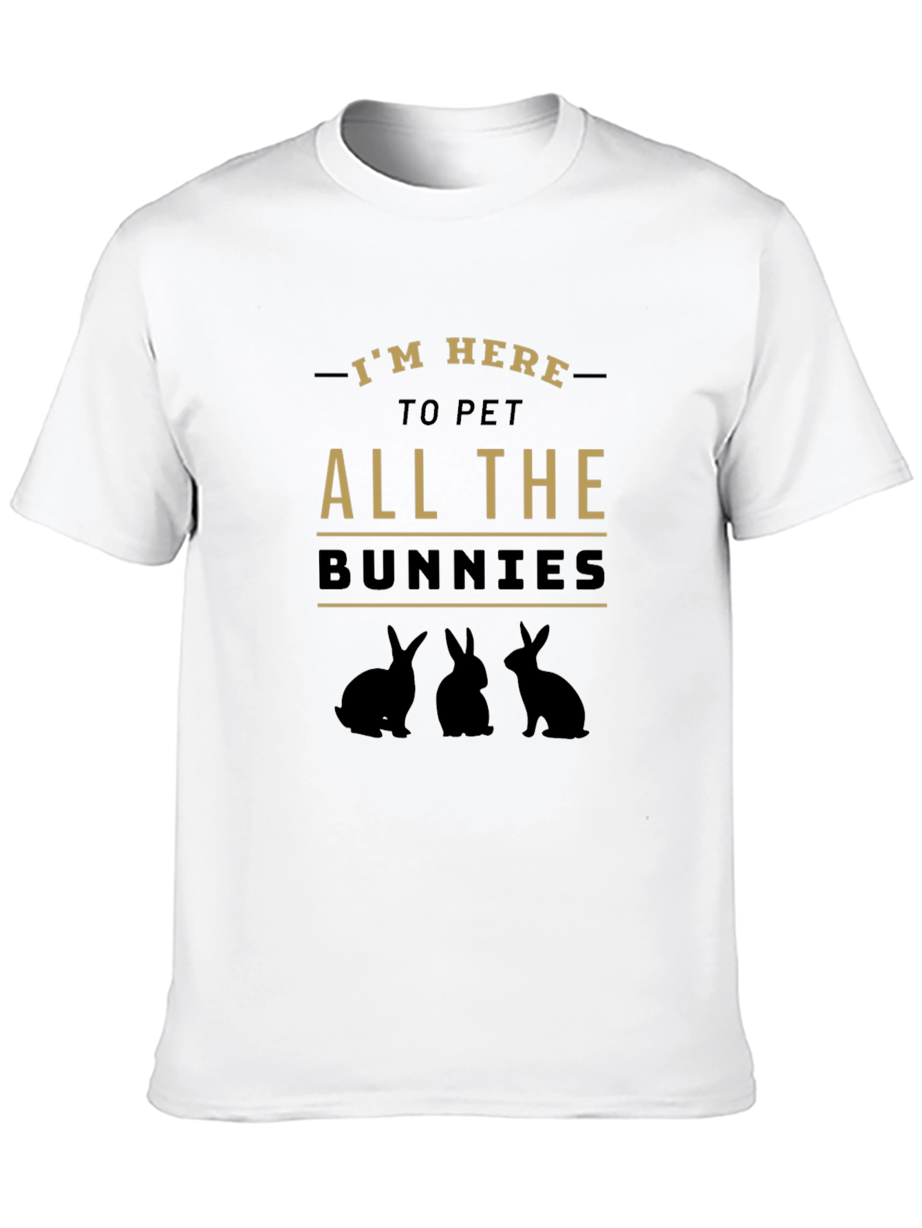 Pet All the Bunnies T-Shirt - Black Cotton Tee