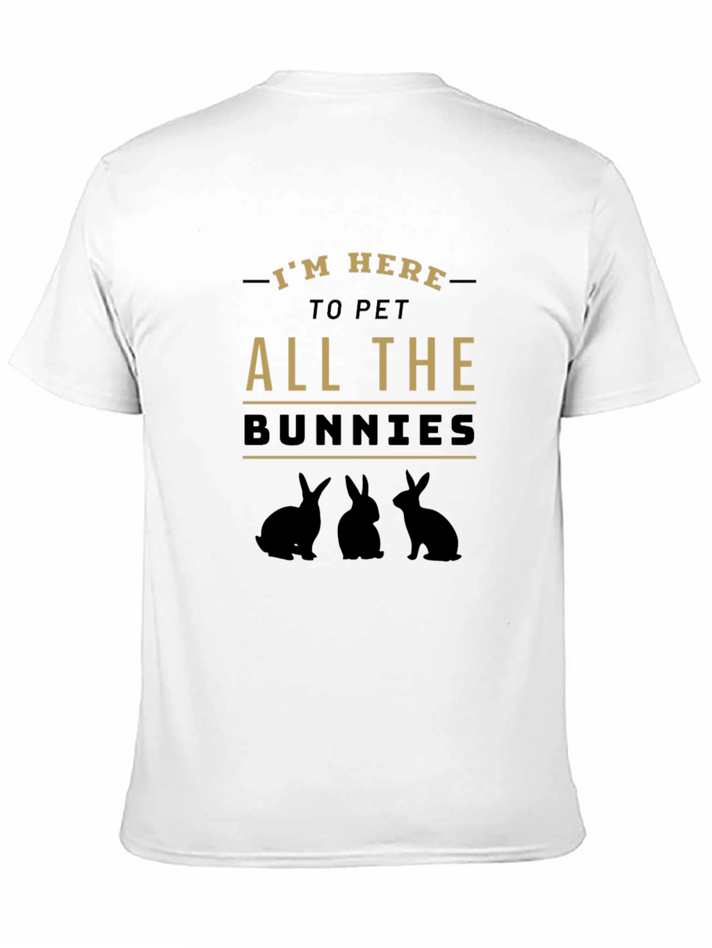 Pet All the Bunnies T-Shirt - Black Cotton Tee