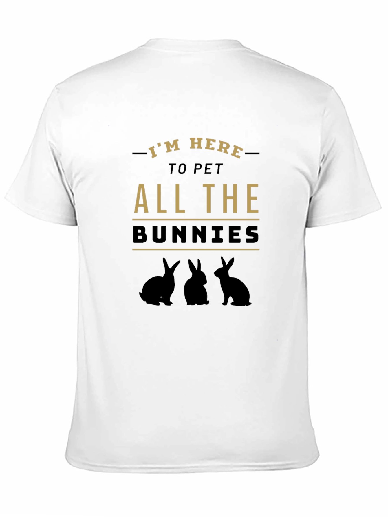 Pet All the Bunnies T-Shirt - Black Cotton Tee