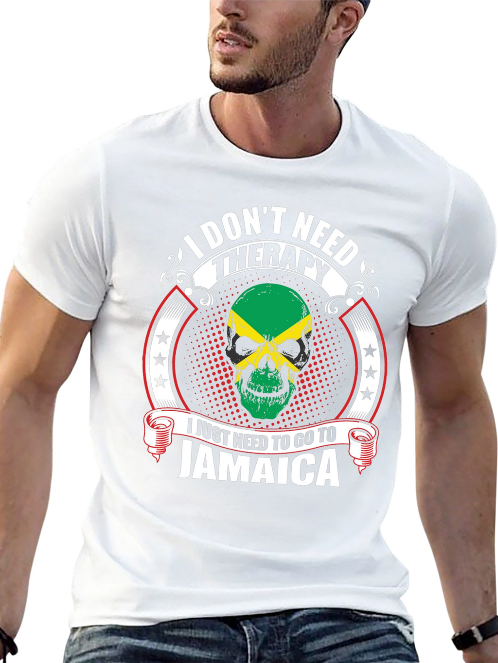 Jamaica Therapy Graphic T-Shirt - Caribbean Vacation Tee