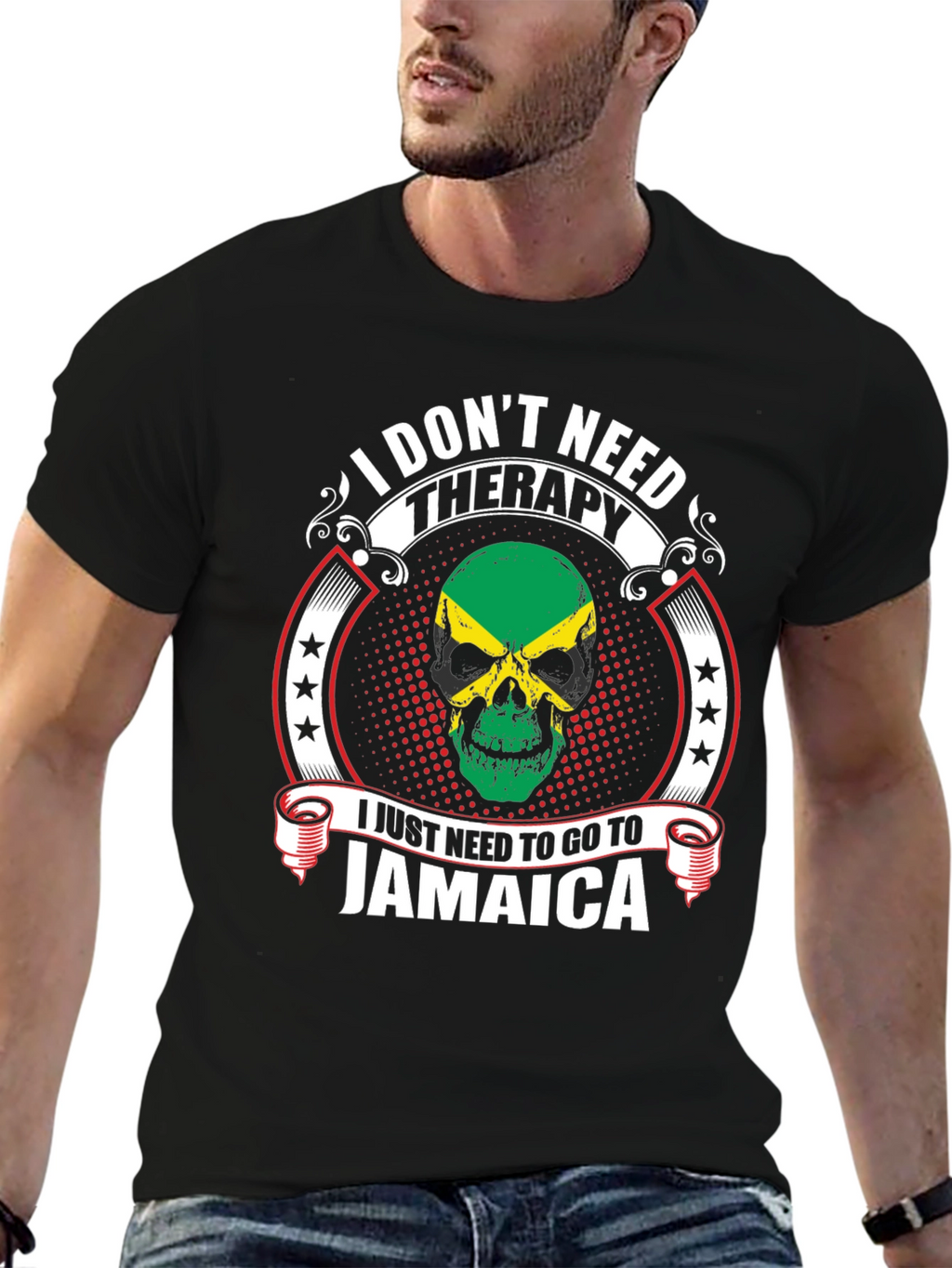 Jamaica Therapy Graphic T-Shirt - Caribbean Vacation Tee