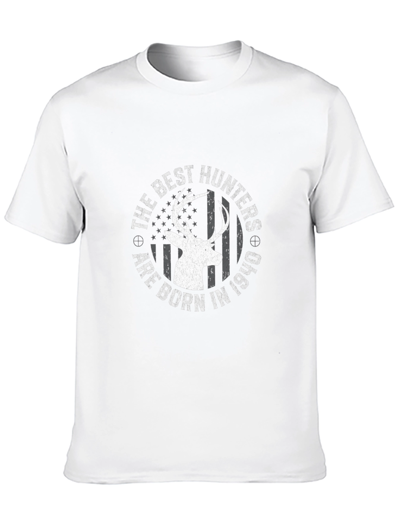 Best Hunters Born in 1940 Graphic Tee - Black Cotton
