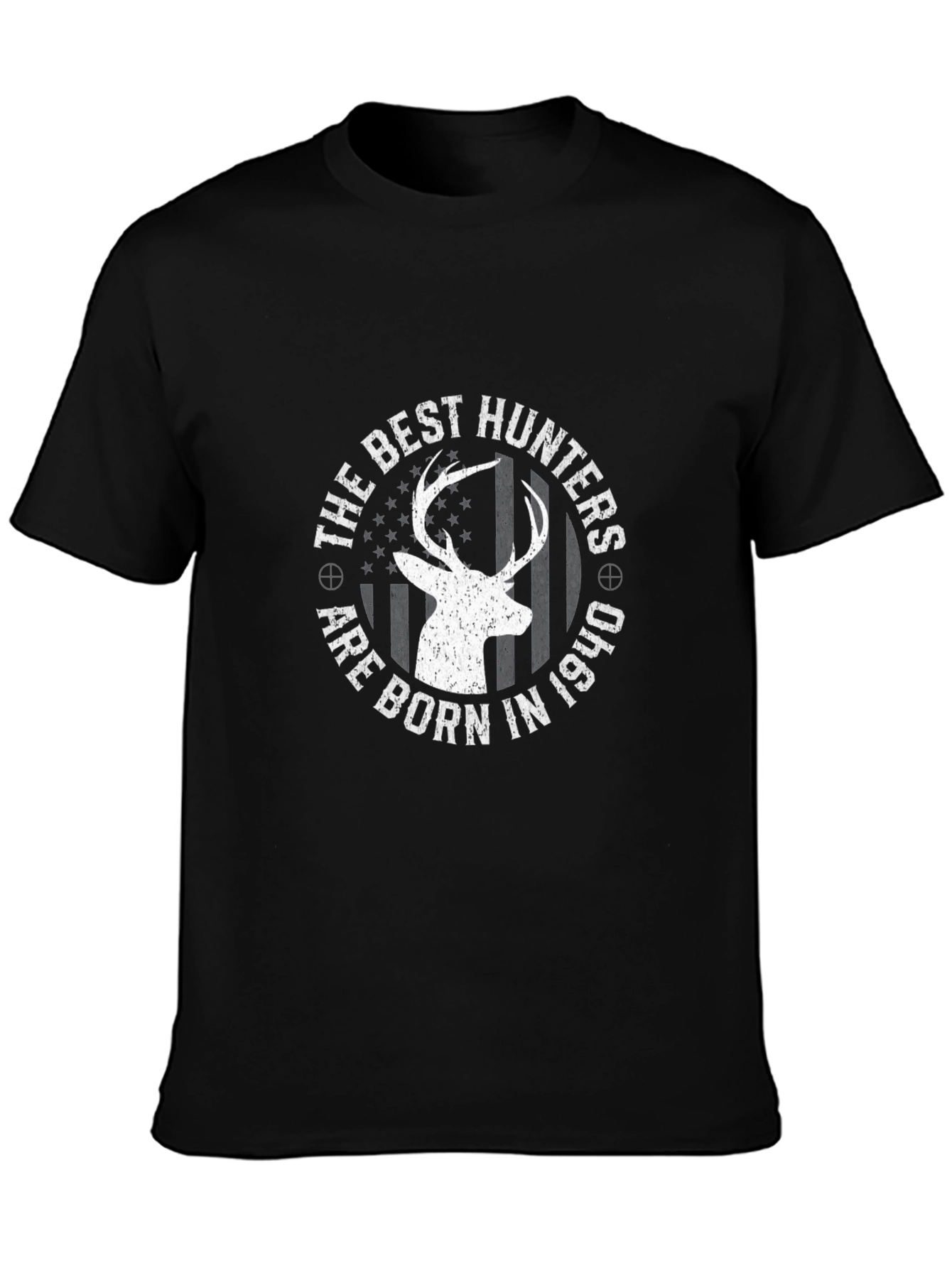 Best Hunters Born in 1940 Graphic Tee - Black Cotton