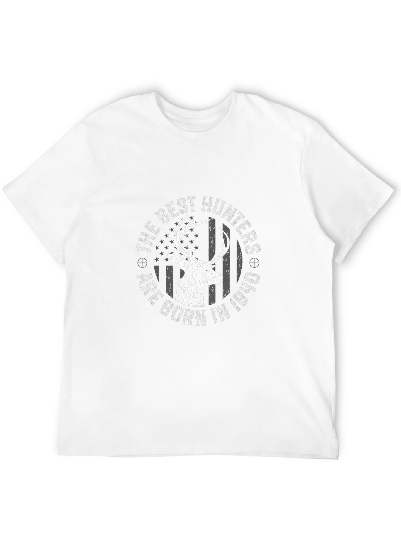 Best Hunters Born in 1940 Graphic Tee - Black Cotton