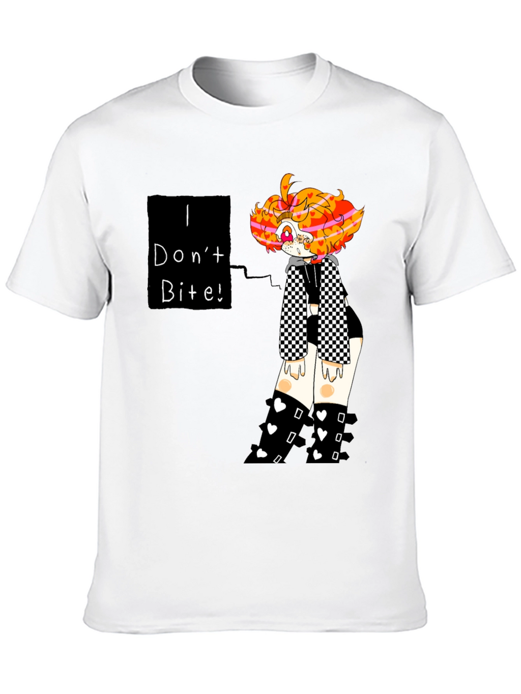 I Dont Bite! Black T-Shirt Graphic Tee Novelty