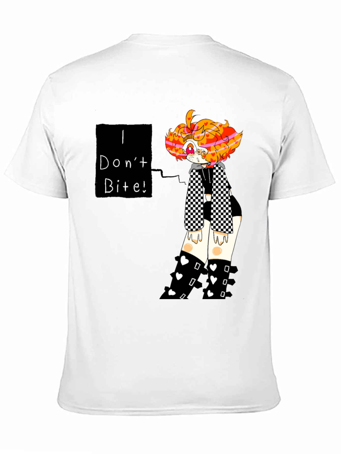 I Dont Bite! Black T-Shirt Graphic Tee Novelty