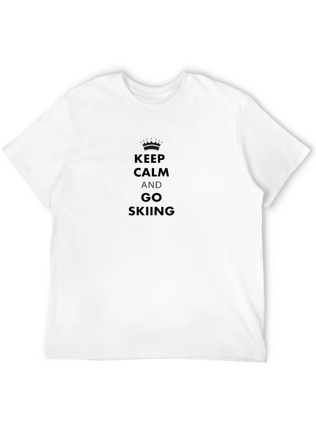 Keep Calm and Go Skiing Black T-Shirt
