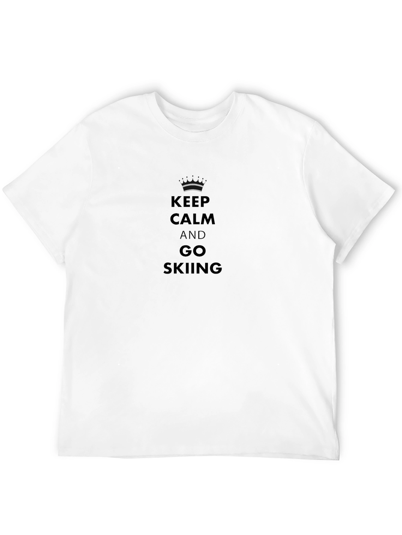 Keep Calm and Go Skiing Black T-Shirt