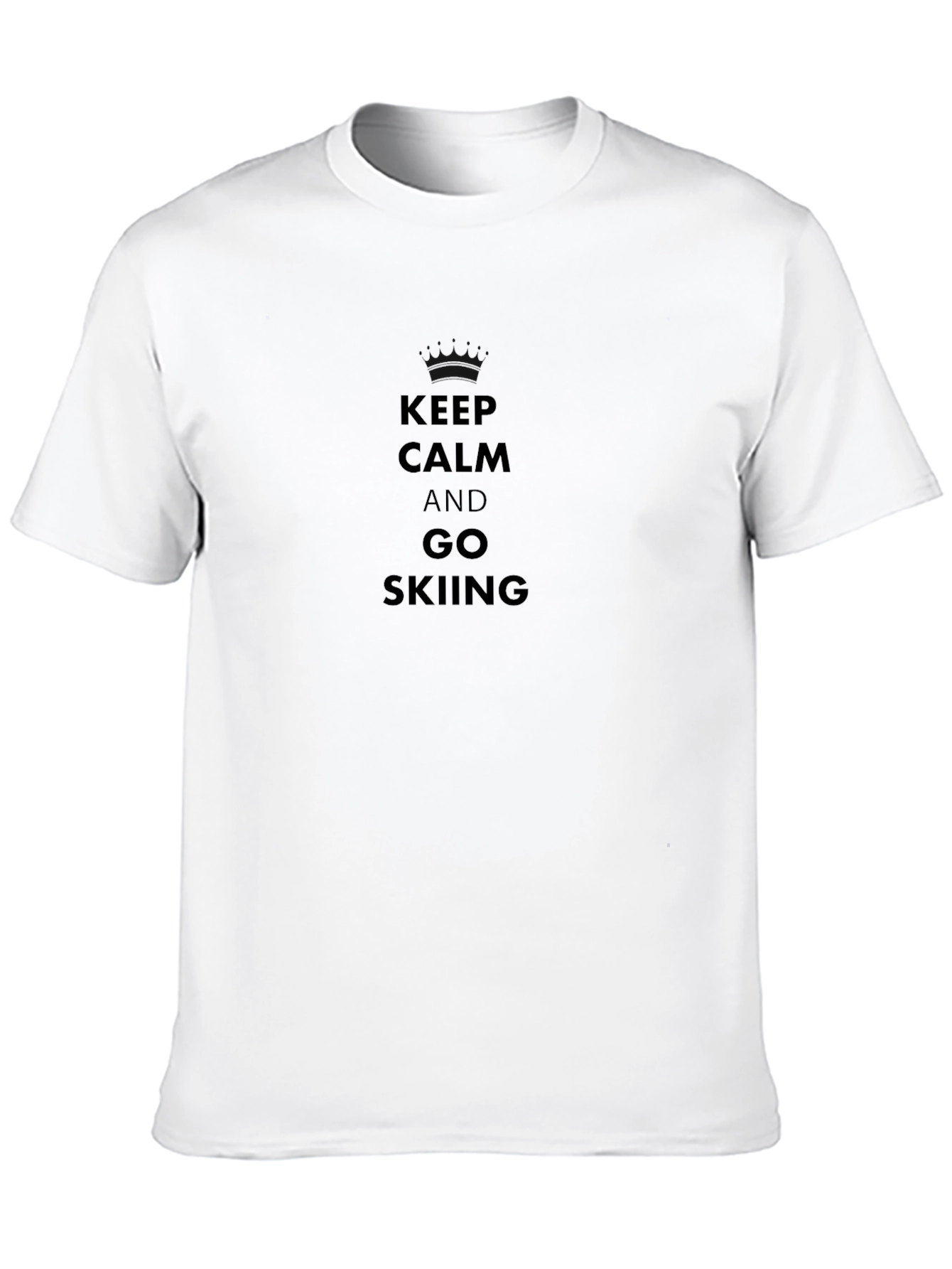 Keep Calm and Go Skiing Black T-Shirt