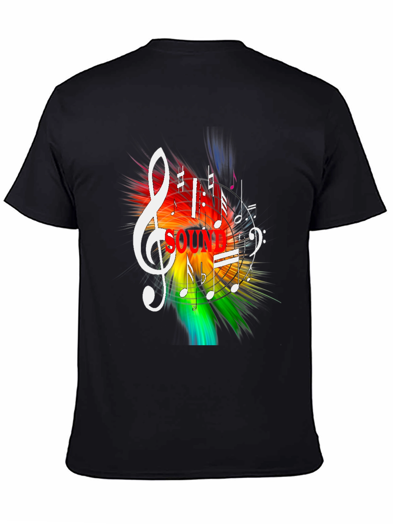 Colorful Music Notes Graphic T-Shirt