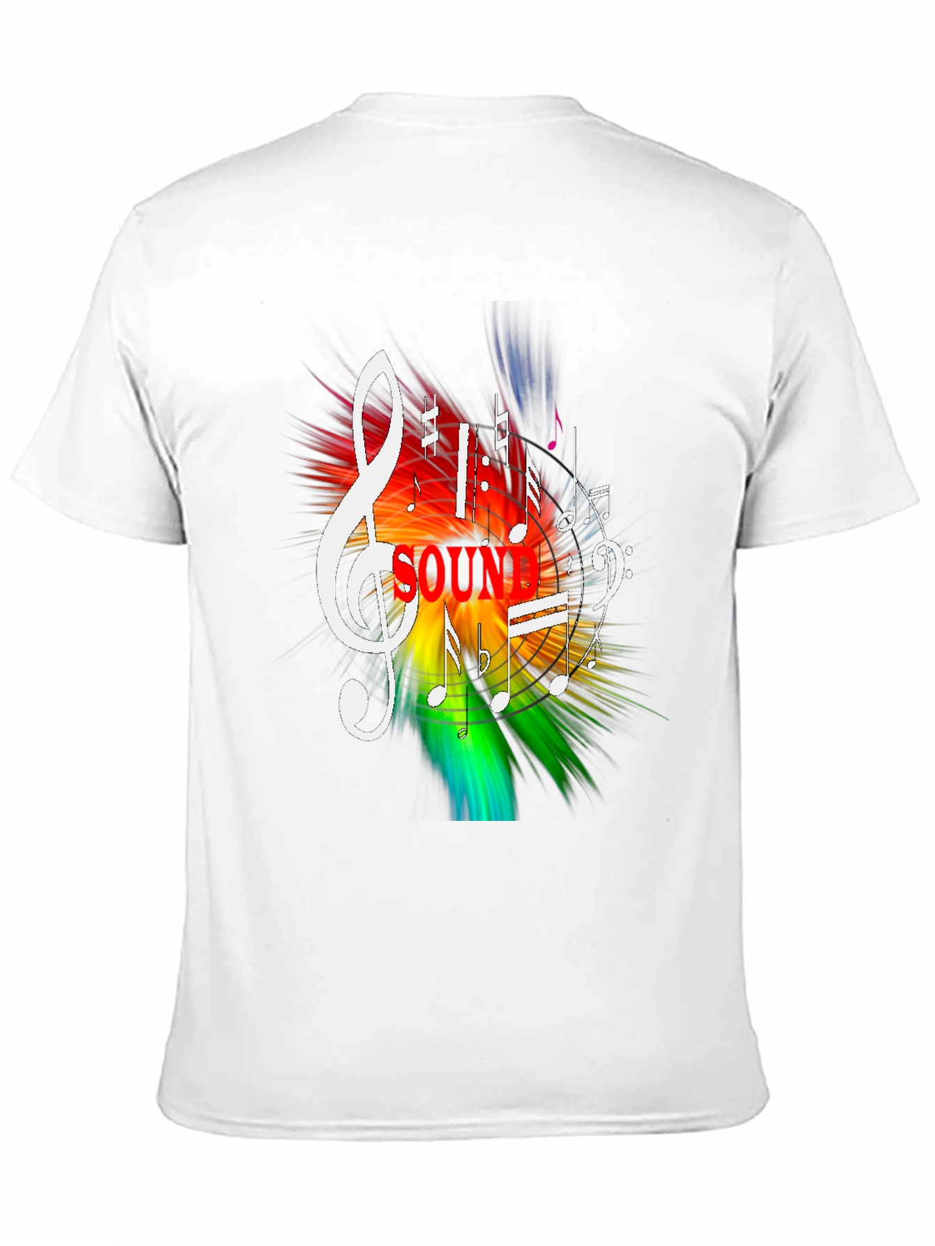 Colorful Music Notes Graphic T-Shirt