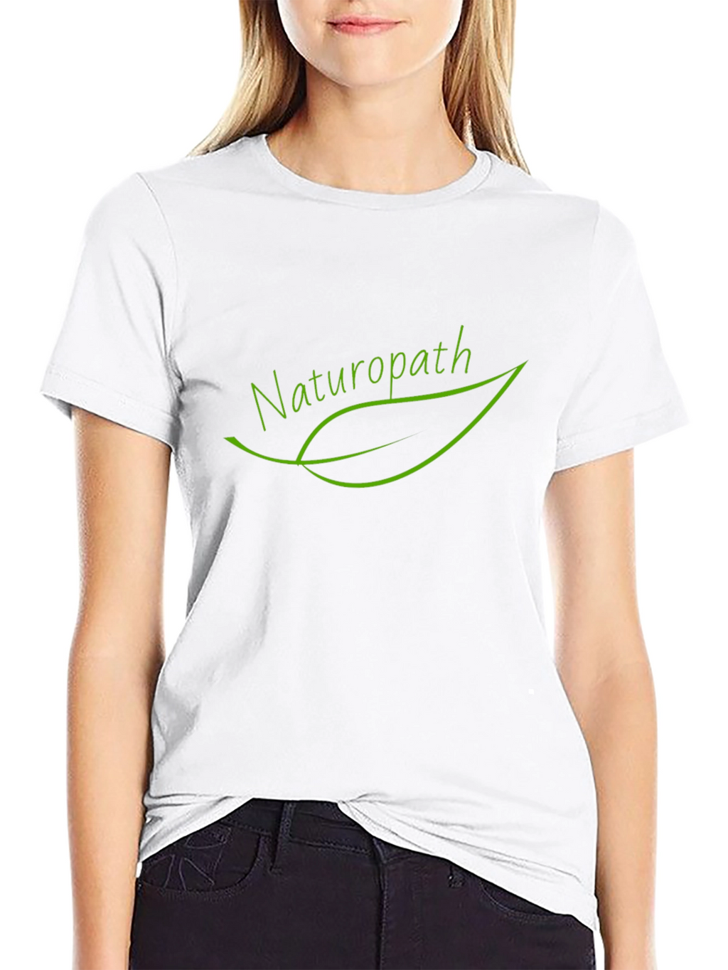 Naturopath Leaf Graphic Black T-Shirt