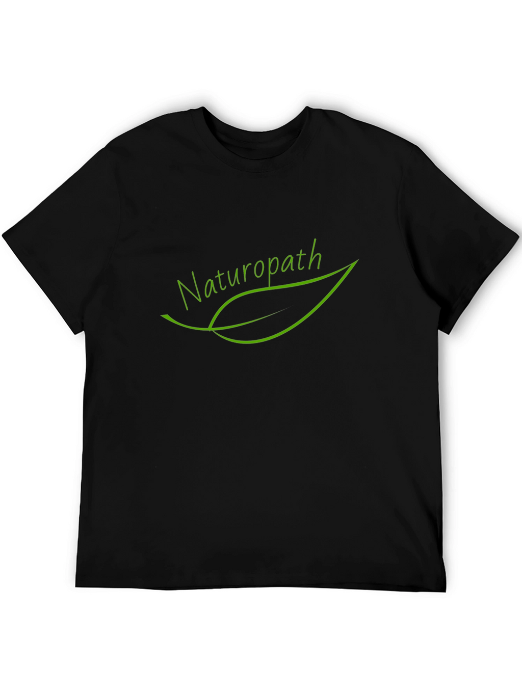 Naturopath Leaf Graphic Black T-Shirt