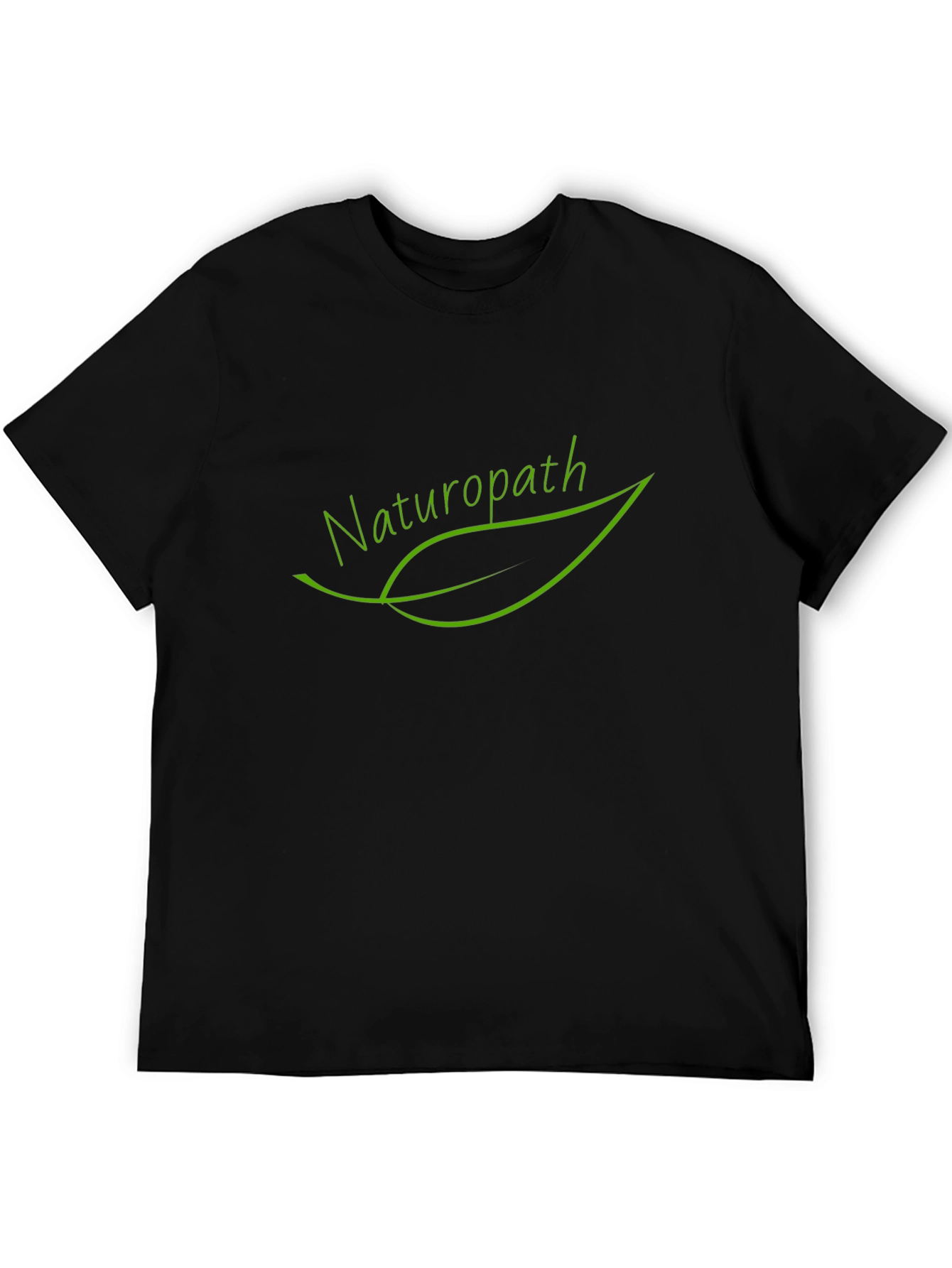 Naturopath Leaf Graphic Black T-Shirt