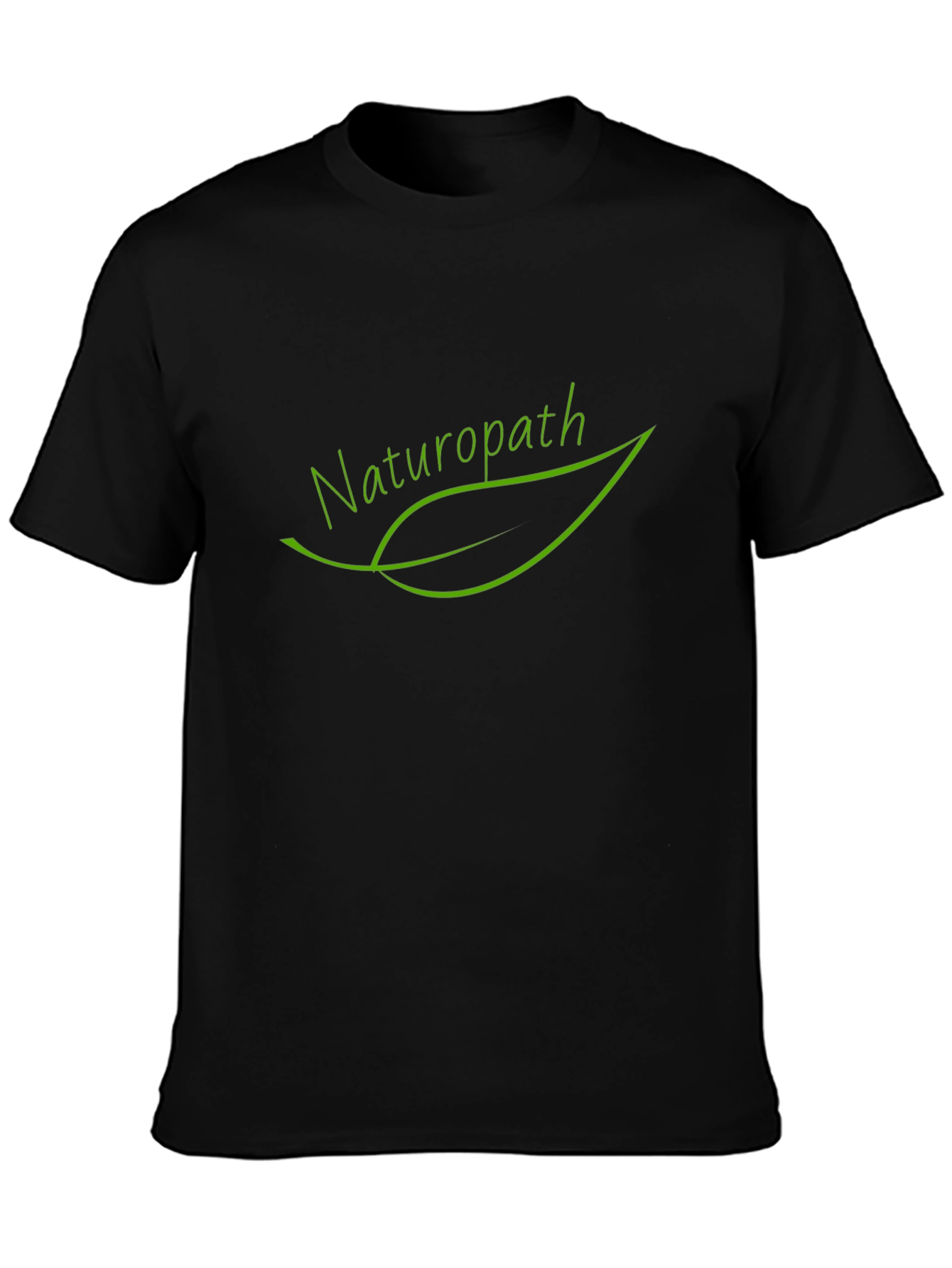 Naturopath Leaf Graphic Black T-Shirt