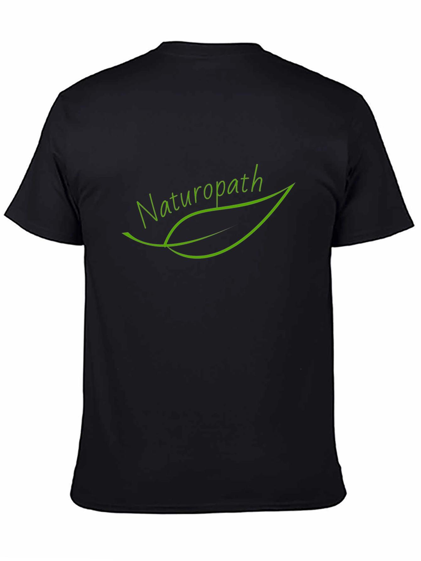 Naturopath Leaf Graphic Black T-Shirt