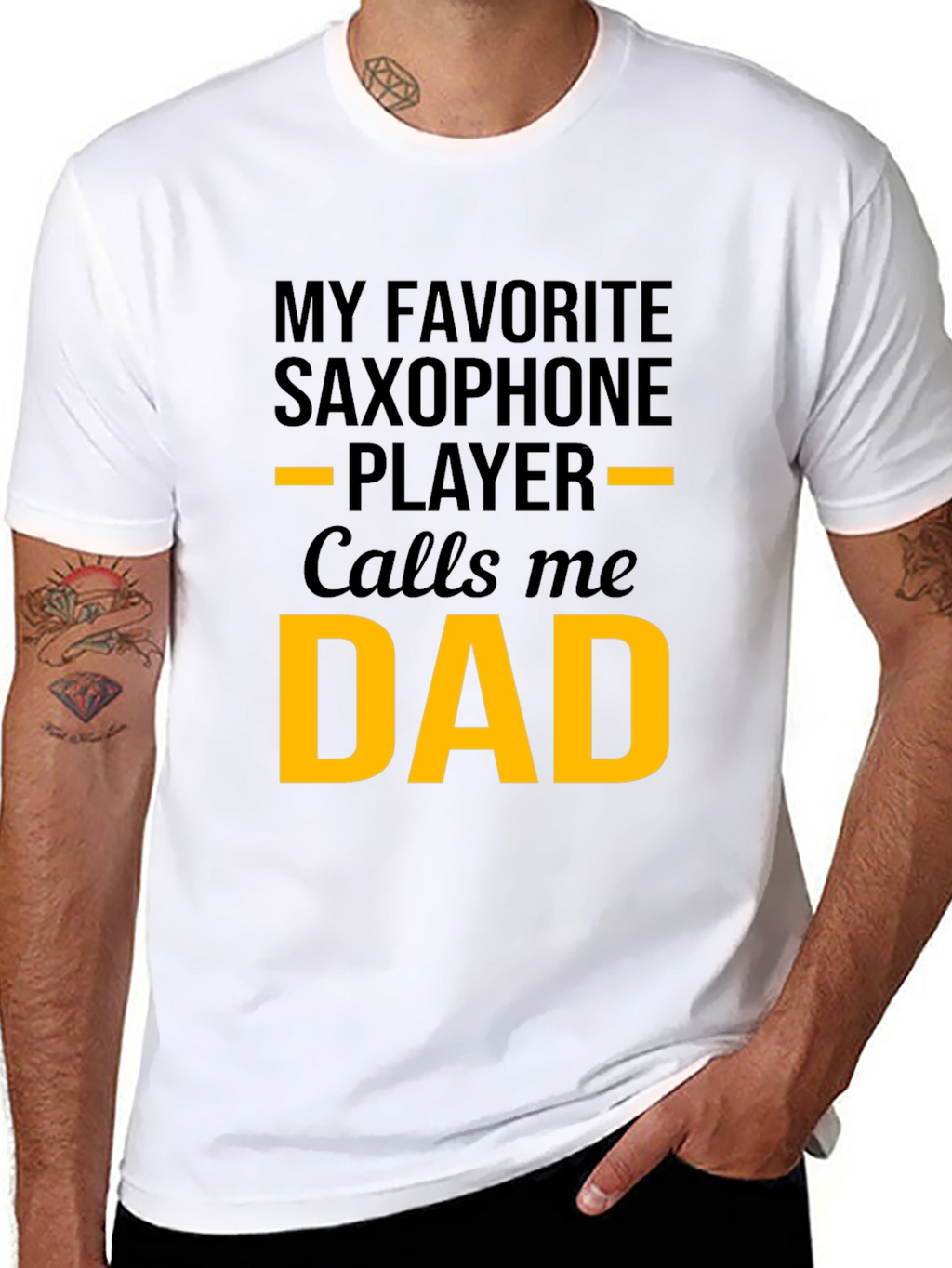 Saxophone Dad Graphic T-Shirt