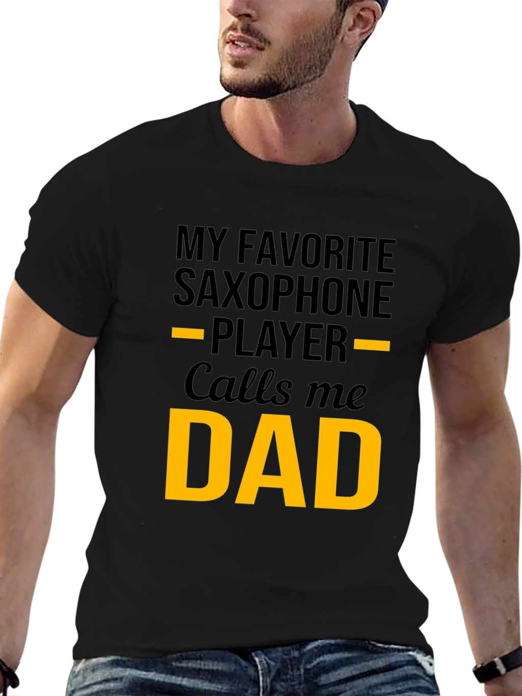 Saxophone Dad Graphic T-Shirt