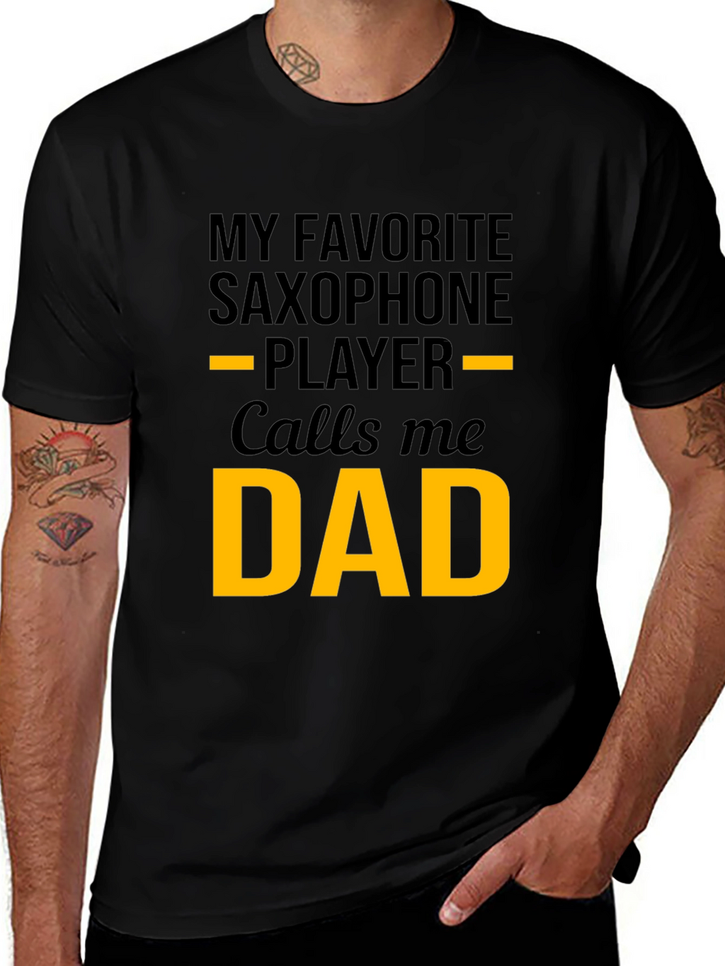 Saxophone Dad Graphic T-Shirt