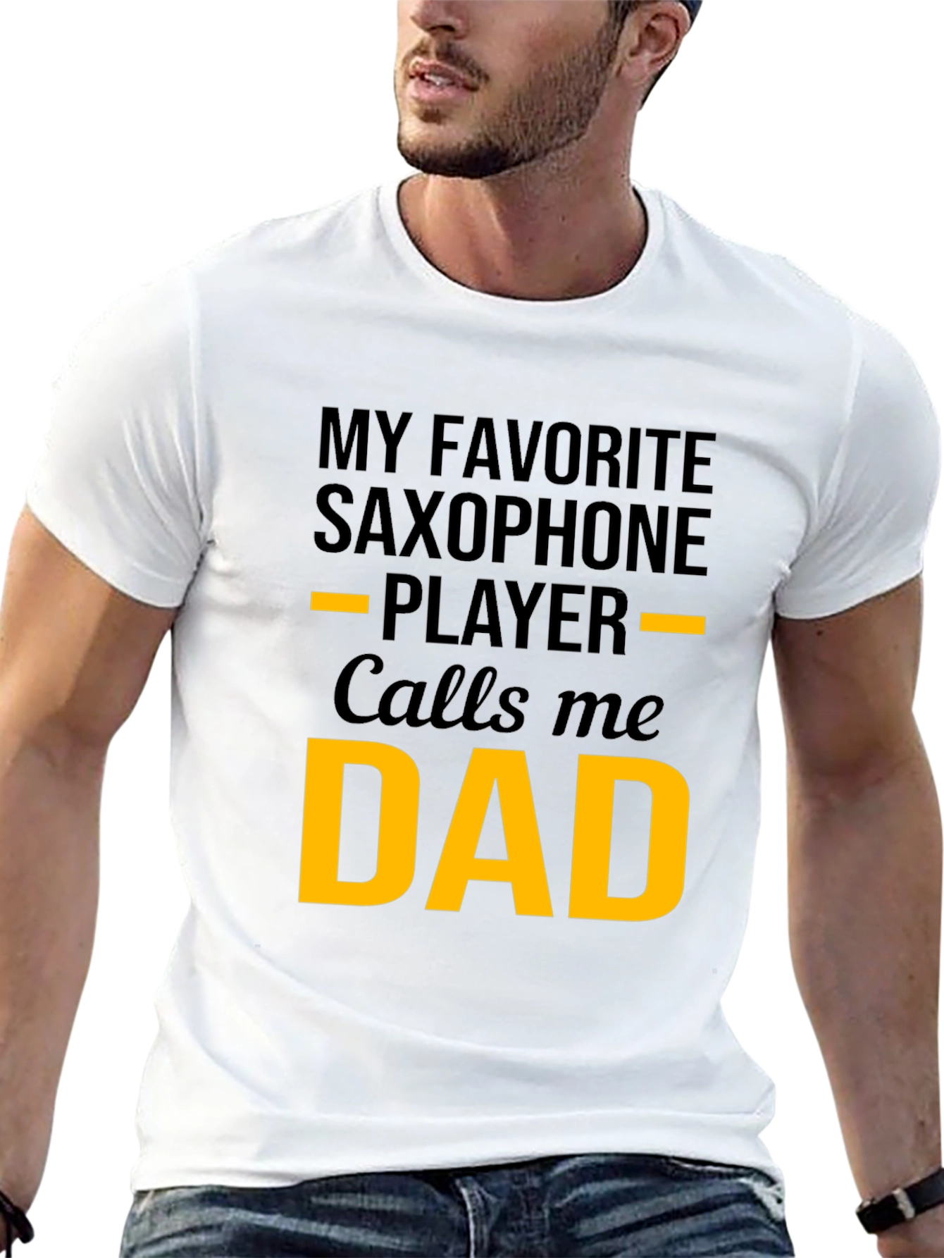 Saxophone Dad Graphic T-Shirt